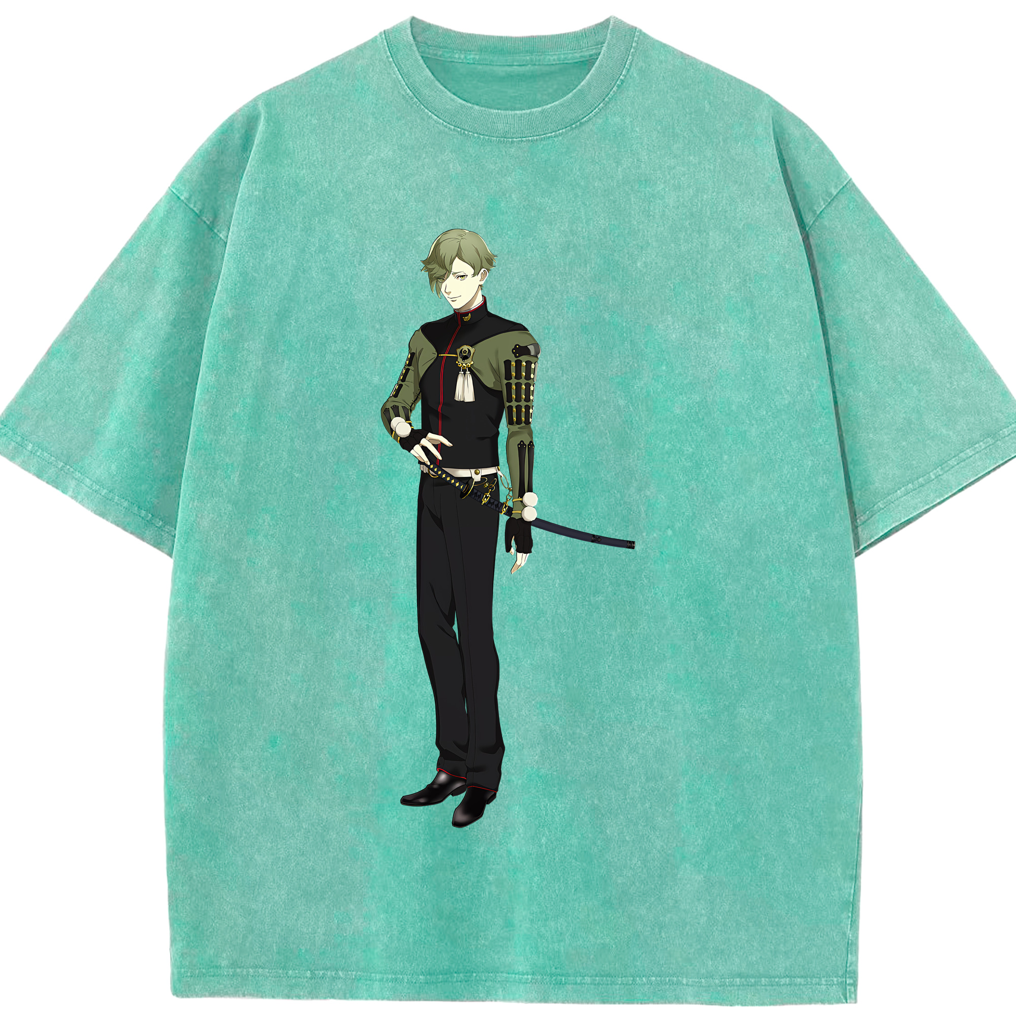 （画像用） 刀剣乱舞 Touken Ranbu 綿100% ヴィンテージ風 半袖Tシャツ（フロントプリント）